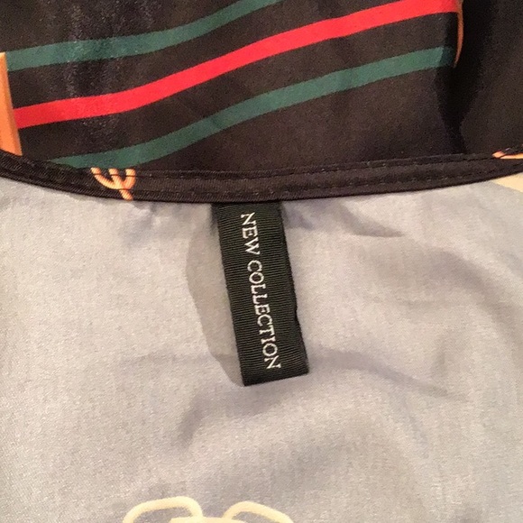 New Collection faux wrap dress black chain link pattern M/L - Picture 4 of 5